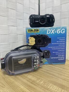 RICOH WG-50 Waterproof 16MP Digital Camera w/ UW Camera Housing System TESTED
